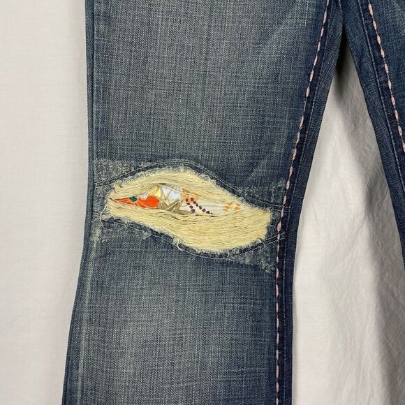 Joe’s Jeans Vintage Series Rare Distressed Low Rise Flare Jean - Women’s 26 - Picture 4 of 10